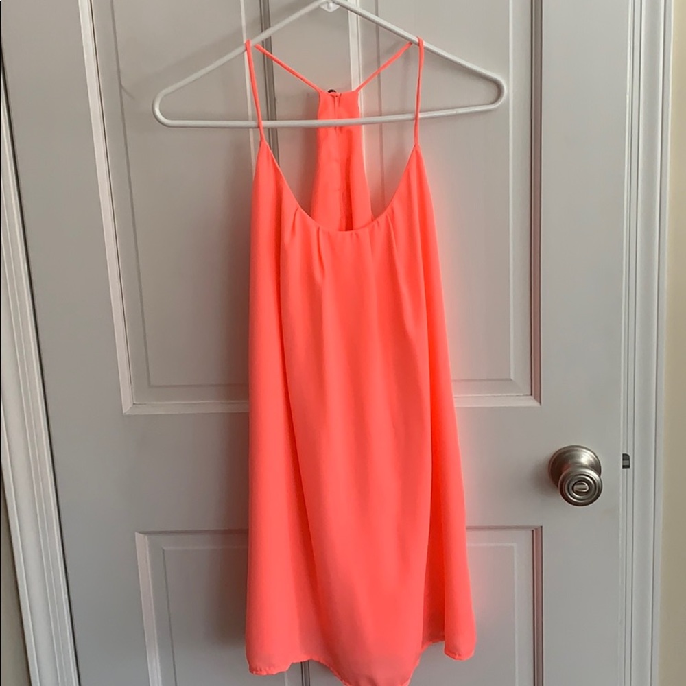 Lucy Love Florescent Pink Sleeveless Dress